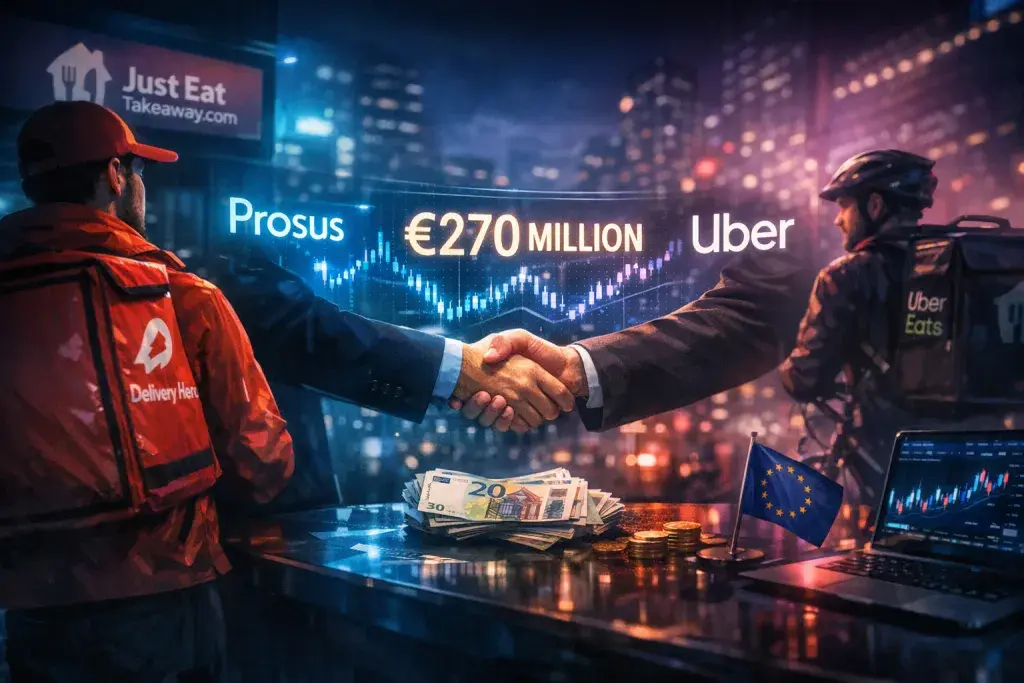 Prosus Sells Delivery Hero Shares to Uber for €270 Million